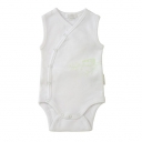Pure Baby White with Mint Nest Kimono Body Suit