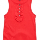 Purebaby Kids Frill Singlet Coral