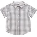 Purebaby Kids Dark Grey Check Shirt