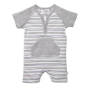 Bebe Bradley Stripe Henley Romper **30% OFF**