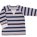 Gaia Organic Red Navy Grey Stripe