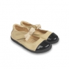 Older SolesToddler Lux Ballet Flat Eggnog/Black Patent