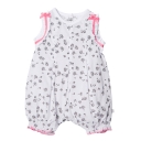 Bebe Lara Print Pintuck Romper