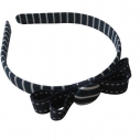 Ellani Petite Navy Blue Stripe Head Band