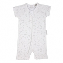 Purebaby Grey Star Zip Short Sleeve Growsuit **40% OFF**