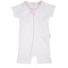 Purebaby Pink Star Short Sleeve Zip Growsuit