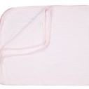 Purebaby Pale Pink Mini Stripe Bunny Rug