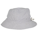 Purebaby Boys Navy Check Woven Hat