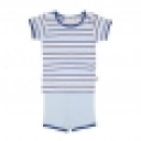 Purebaby Boys Blue Stripe PJ